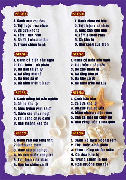 Menu cơm niêu Đà Lạt Kim Anh quán16