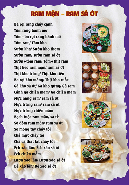 Menu cơm niêu Đà Lạt Kim Anh quán18