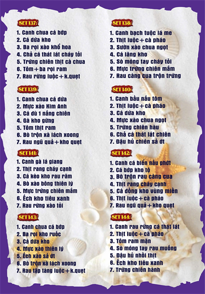 Menu cơm niêu Đà Lạt Kim Anh quán20