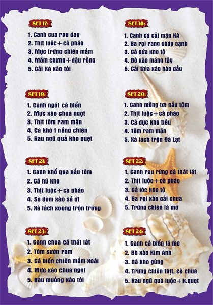 Menu cơm niêu Đà Lạt Kim Anh quán23
