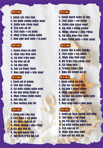 Menu cơm niêu Đà Lạt Kim Anh quán11