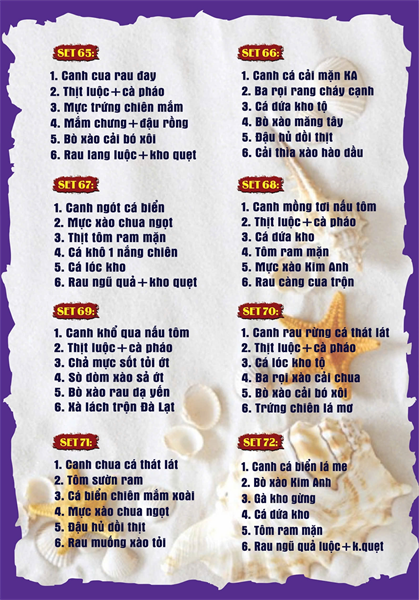 Menu cơm niêu Đà Lạt Kim Anh quán13