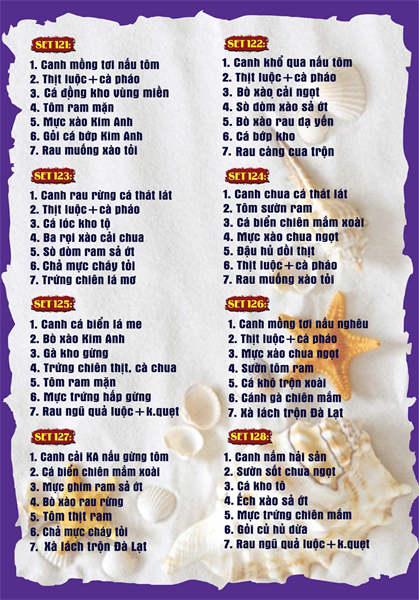 Menu cơm niêu Đà Lạt Kim Anh quán14
