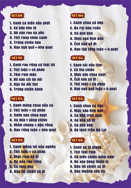 Menu cơm niêu Đà Lạt Kim Anh quán4
