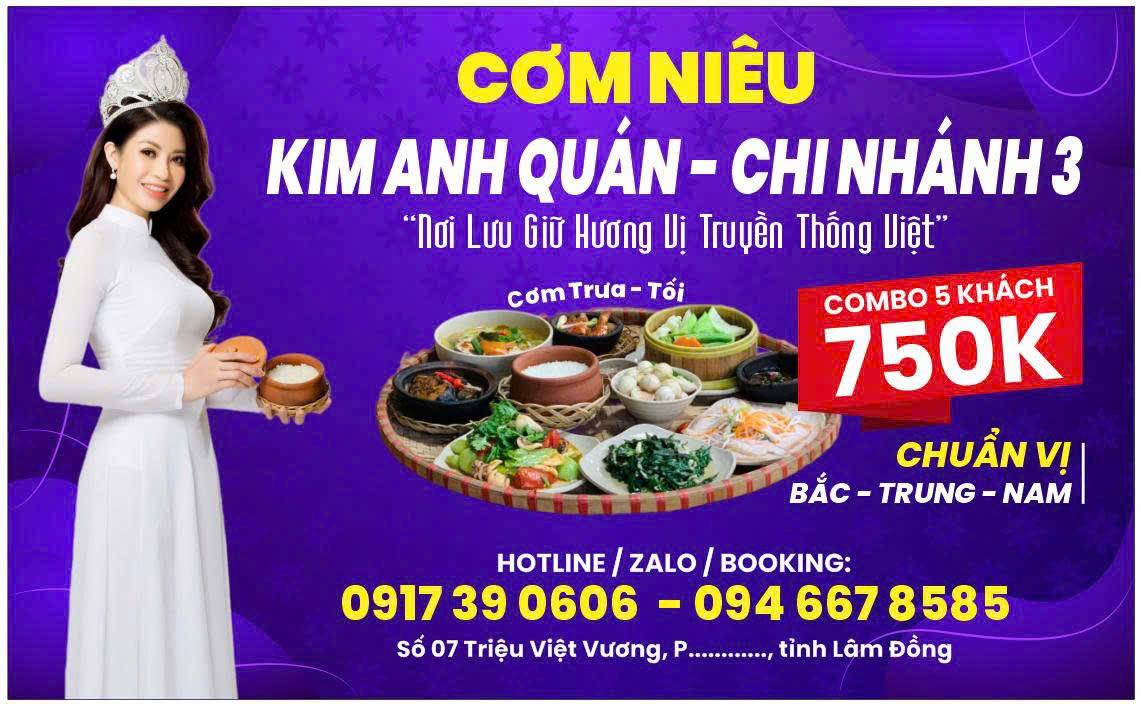 Combo cơm niêu Đà Lạt Kim Anh Quán, lựa chọn lý lưởng cho bửa ăn trưa tối chuẩn vị truyền thống