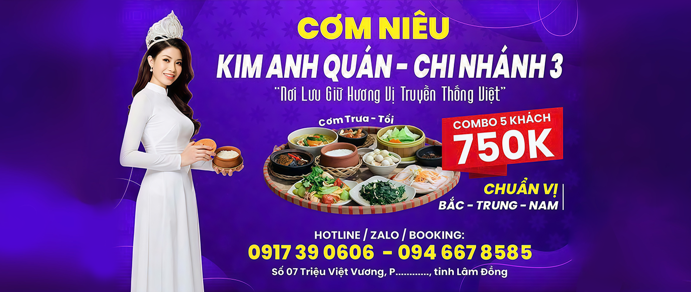 Banner cơm niêu Đà Lạt